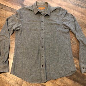 Tallia mens gray button down shirt 15-1/2 size Medium